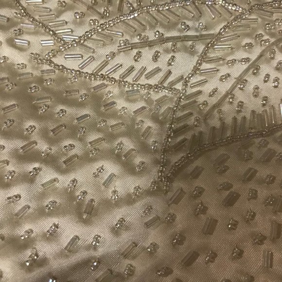 VINTAGE LE ROYALE WHITE BEADED EVENING BAG - Picture 2 of 5